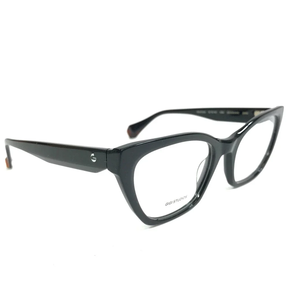 Gigi Studios Eyeglasses Frames ZARA GS1003/01O Black Cat Eye Full Rim 52-19-140